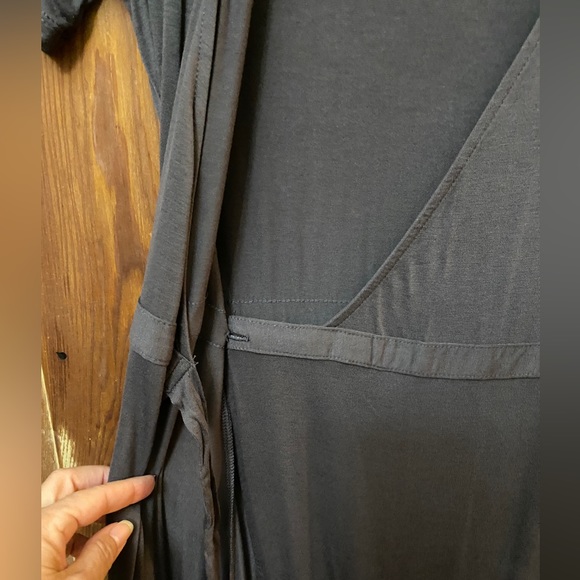 Super Soft Short Sleeve Wrap-Around Knit Maxi Dress - Picture 3 of 3